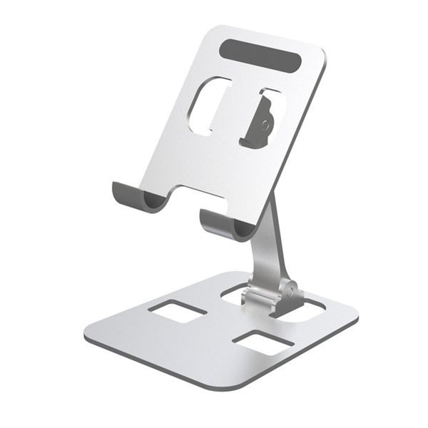 Holder Adjustable Angle Folding Cell Phone Stand Desktop Tablet StandSilver