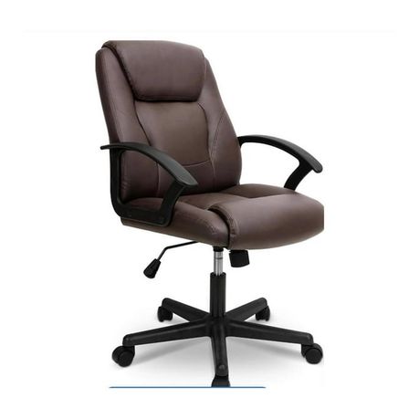 Ergonomic office deals chair brown leather