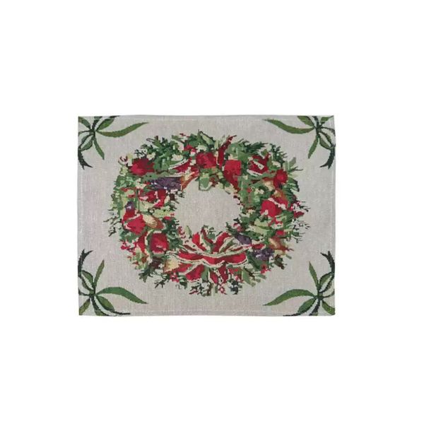 Set of 4 Christmas Placemats knitted fabric