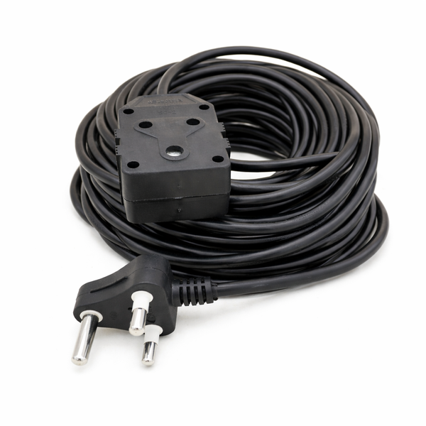Electrosense 10m Extension Cord 16A Double Coupler SA 3-Pin Black