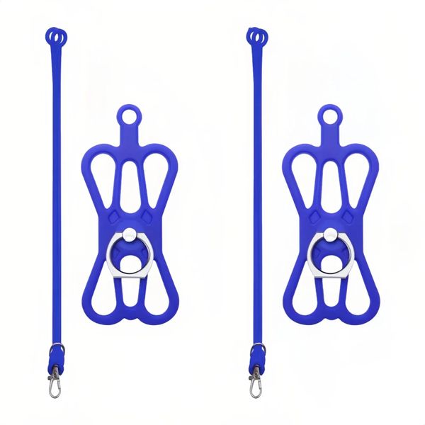 2PCS Cell Phone Lanyard Holder Crossbody Neck Strap with Phone Ring Grip