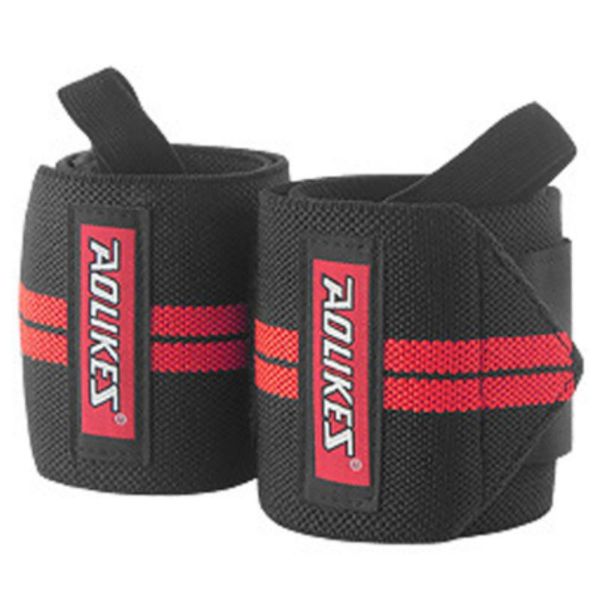 Weightlifting Wrist Wraps,Motion Wrapping Protective Gear-Black with Orange