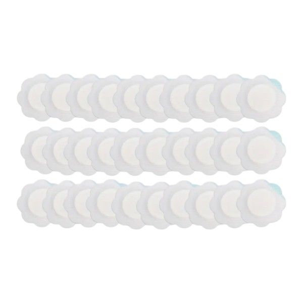 30 Pack - Oil-Free Castor Oil belly Patches - White