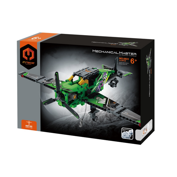 Single Wing Rescue Aircraft Construction Set - 313 pieces, by iM.Master