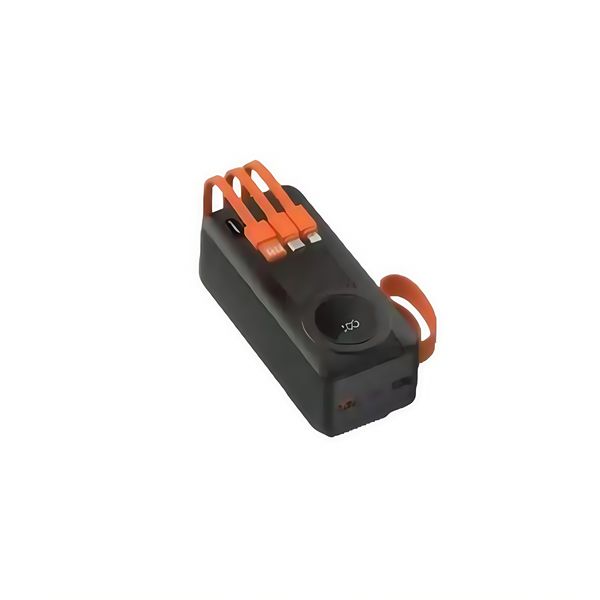 Portable power bank with built-in fast charging cable 30000mAh