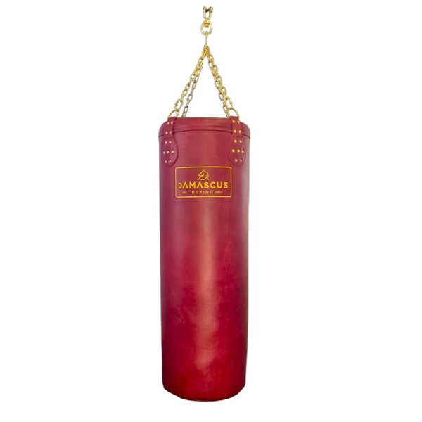 Vintage Leather Punching Bag 50kg - Burgundy