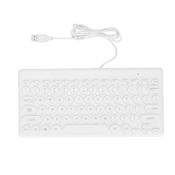 Wired Keyboard Office 78 Key Durable White