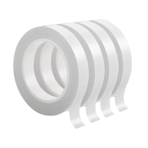 Craft 4\ Piece Double Sided Tape 1cm Strong Adhesive White 10m Special
