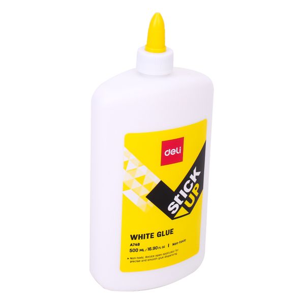 DELI White Glue 500ml - Strong Multi-Purpose Adhesive