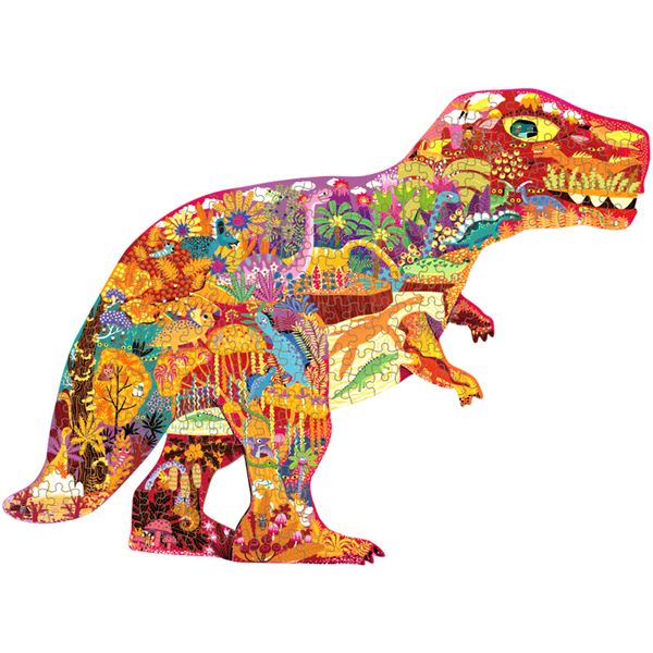Dinosaur Shaped Kids Jigsaw Puzzle 280 Pieces - Age 5+ | Mideer
