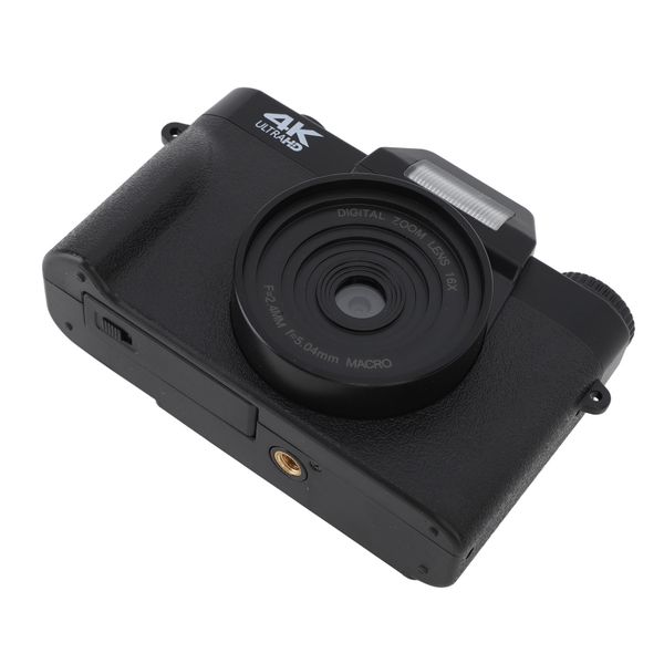 4K 48MP HD Digital Camera, 16x Zoom, 3.0" IPS Screen, Anti-Shake