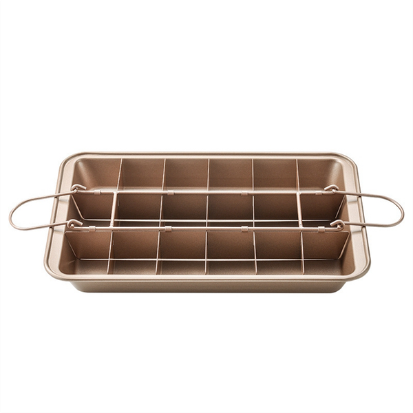 Brownie-Pan With Dividers Baking Loaf Pan 18 Pre-Cut Square-Molds