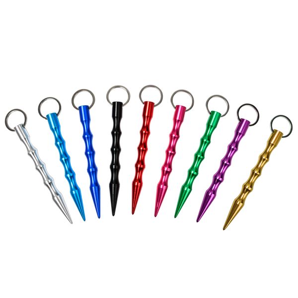 9 Pc Self Defence Keyring Solid Safety Keychain for Emergency Hammer