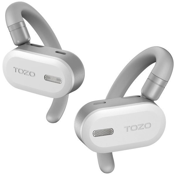 TOZO Open Ear Wireless Bluetooth Earphones for Running and Sport | White