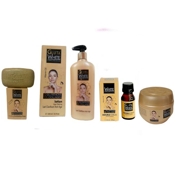 Glutathione with Collagen Soap, Lotion, Cream &amp; Serum Complete Kit