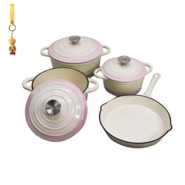 Cast Iron Dutch Oven Cookware Set - 7 Piece