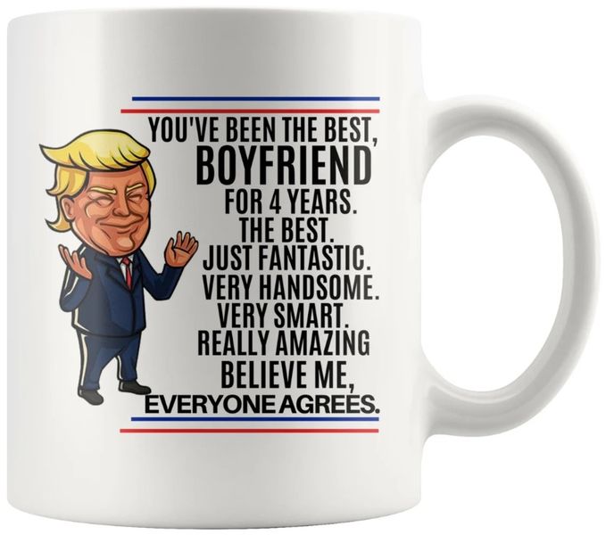 4th Anniversary You've Been The Best Boyfriend For 4 Years Gift Coffee Mug