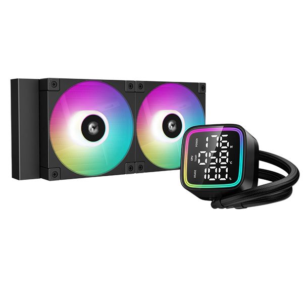 DeepCool LD240BK 240MM ARGB AIO Cooler with Digital LCD - Black
