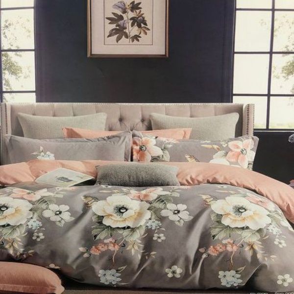 Soft Touch 6 Piece Duvet Cover Set, Grey & Pink King Shop Today. Get