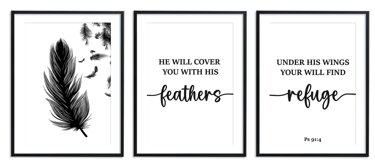 Feathers Wall Art - A4 Unframed Prints