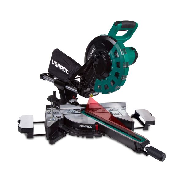 VONROC Mitre Saw 2200W 254mm with Laser and LED Light