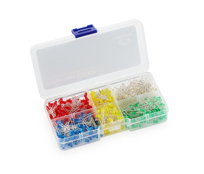 Robotico 500pc 3mm LED Kit - 5 Colours