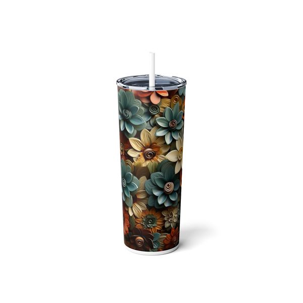 Earthy Flowers 600ml Tumbler