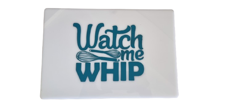 Watch Me Whip 28cm x 19cm Decorative Plastic Serving Board/Bread board
