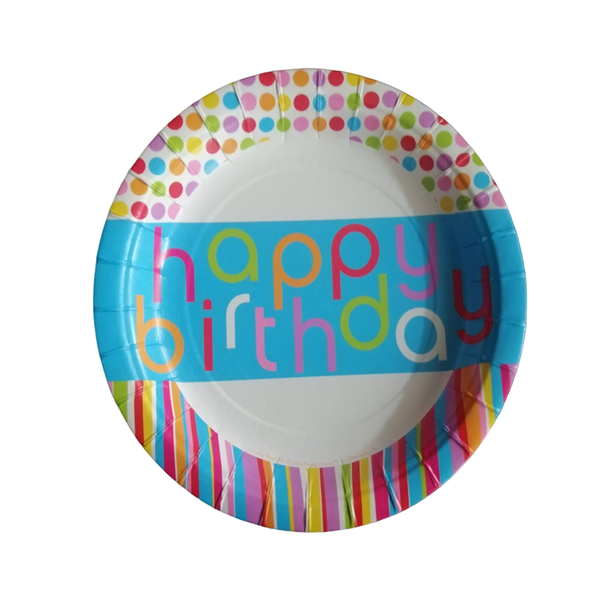 Birthday Paper Plates - Set of 24