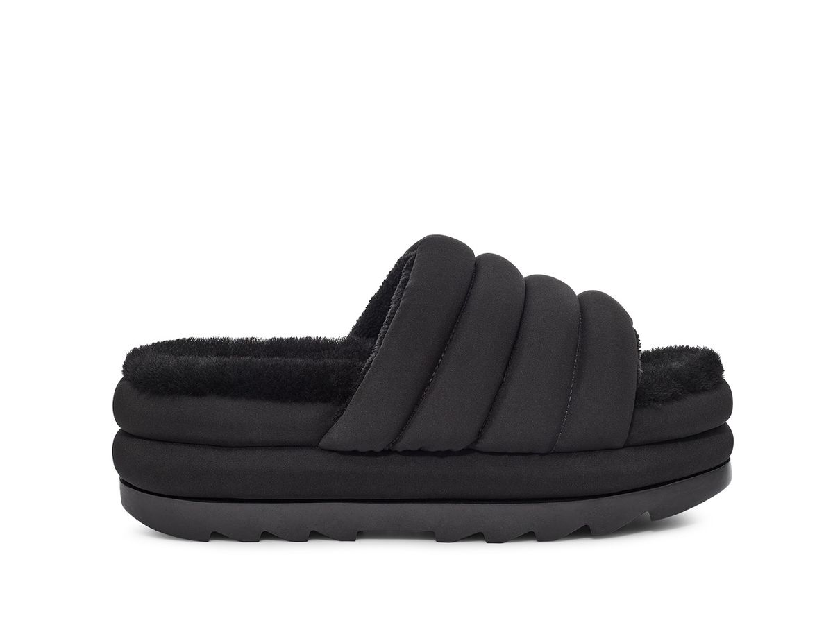 Ugg slides black white and clearance grey