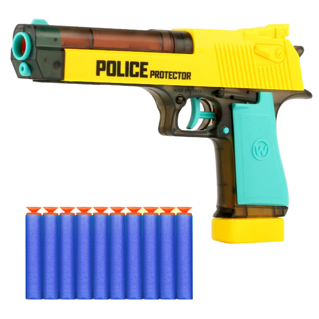 MultiPurpose Toy Guns Soft Bullet Guns 2 in 1 Police Gun Toy