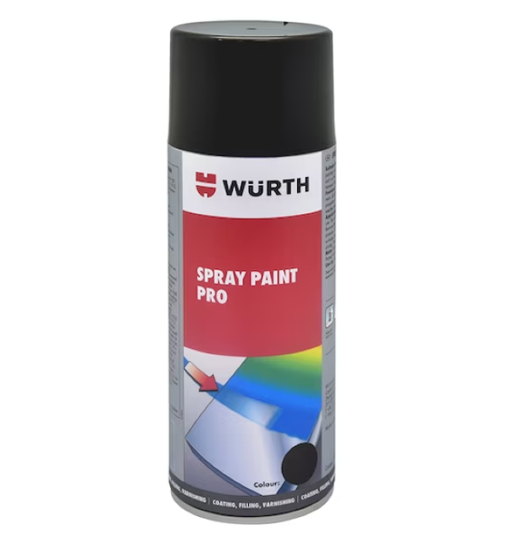 Wurth 400ml Matt Jet Black Spray Paint