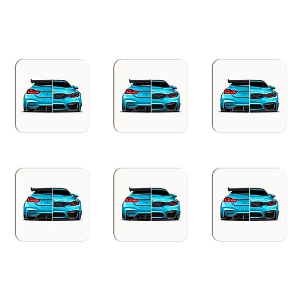 Split BMW M4 Coasters - Set of 6
