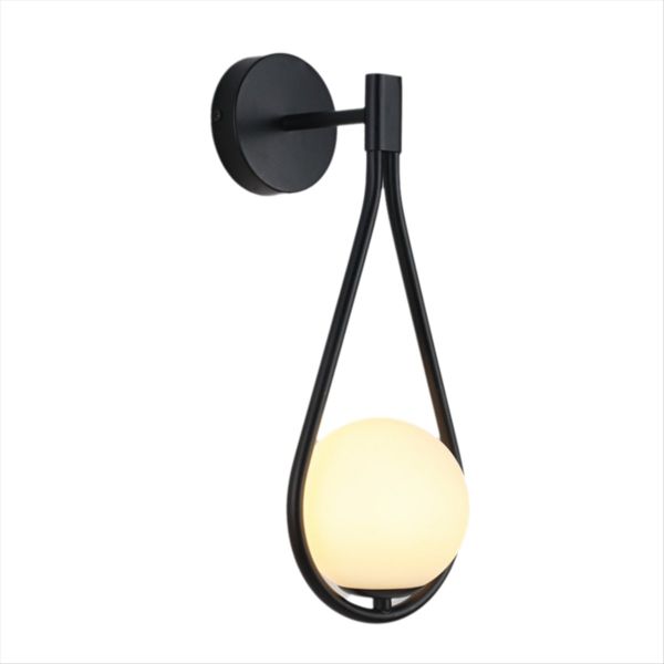Brass Wall Lamps Minimalist Glass Ball Light Bedroom Fixtures A