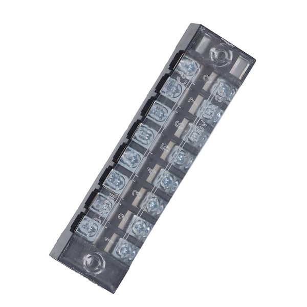 5Pcs Terminal Block Strip Dual Row 600V 15A TB Fixed Copper for 8 Positions