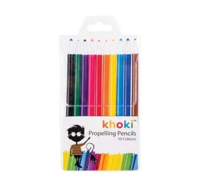 Art &amp; Craft Retractable Crayon Set - 10 Thick, Easy-Use Sticks