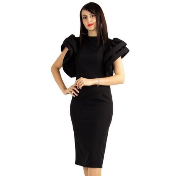 Ariana Wide Sleeve Midi Dress