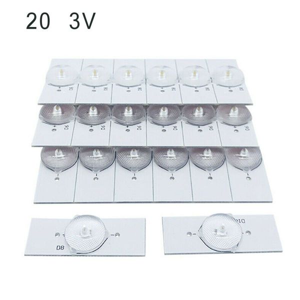 TWB 20 pcs 3V 2W SMD Lamp Beads with Optical Lens Fliter for 32-65 inch LED