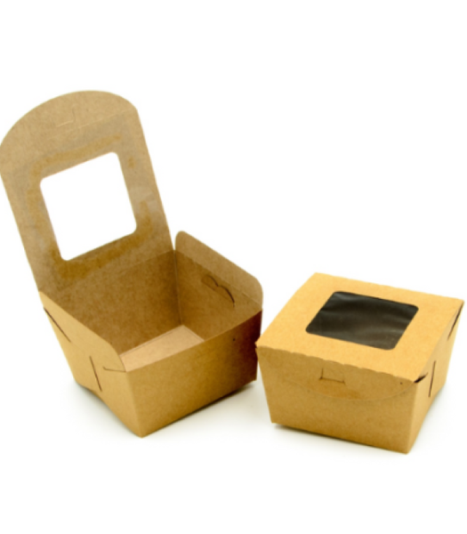 Kraft Brownie Box (Window) Packs of 10