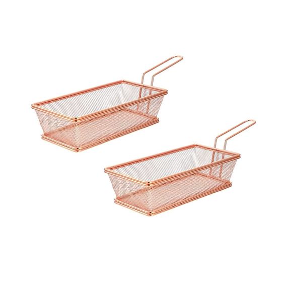Multi-Use Stainless Steel French Fries Strainer - Set of 2 - tstx07