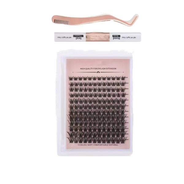 False Eyelash Set With 8-16mm Mixed length, 144Pcs Segmented Lashes.