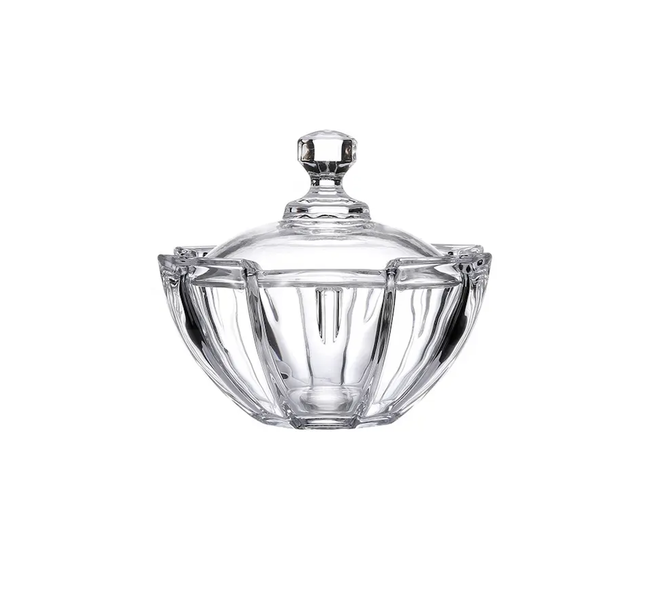 Round Glass Candy and Sugar Bowl with Lid