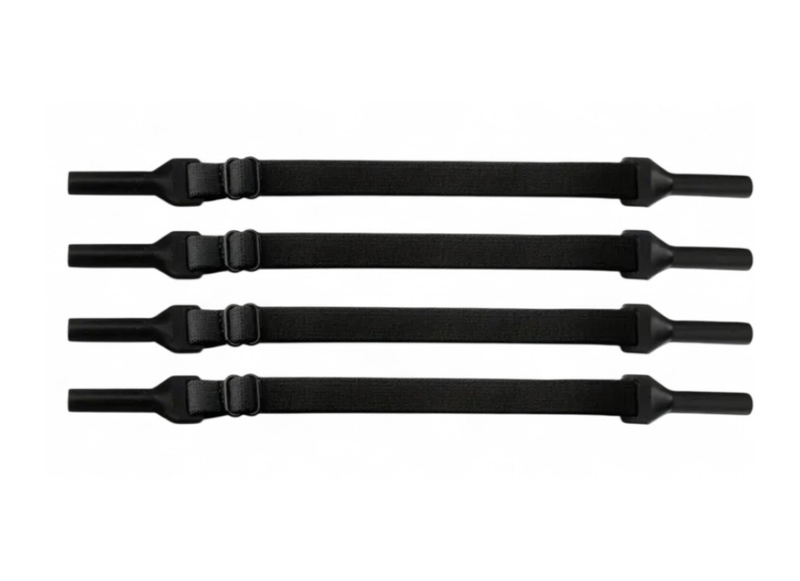 4pcs Black Sports Eyeglasses Straps ,Adjustable Anti-Slip Set ,Polyester