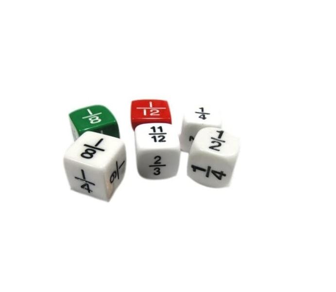 EDX Education Dice Plastic Fraction 16mm - 6 Piece