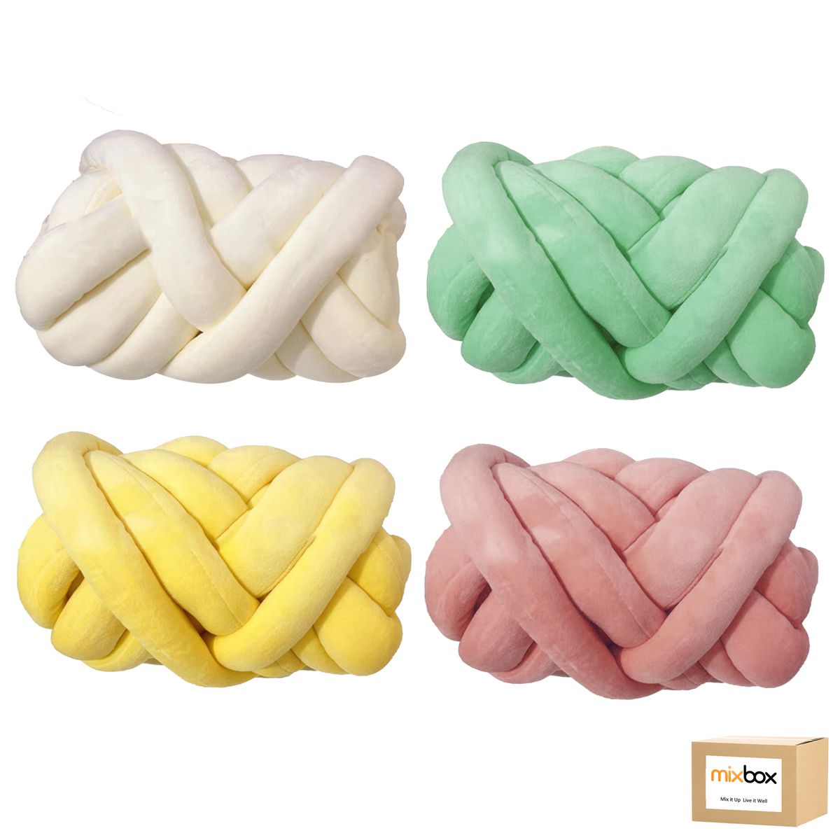 Mix Box Baby Cot Braided Crib Bumper Cot Bed Protector Kit-4 Pack,each3.5m