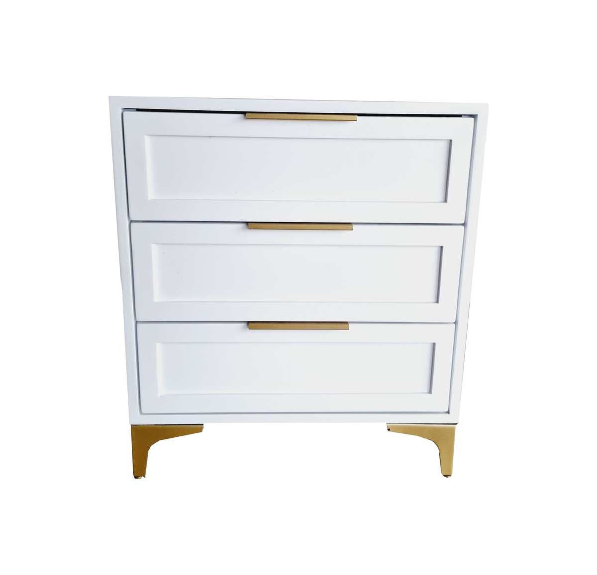 Vhuyi White Gold 3 Drawer Pedestal Shop Today. Get it Tomorrow!