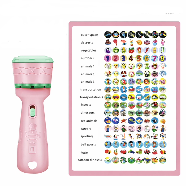 Kids Projection Flashlight Toy with 6 Image Cards - 48 Pictures