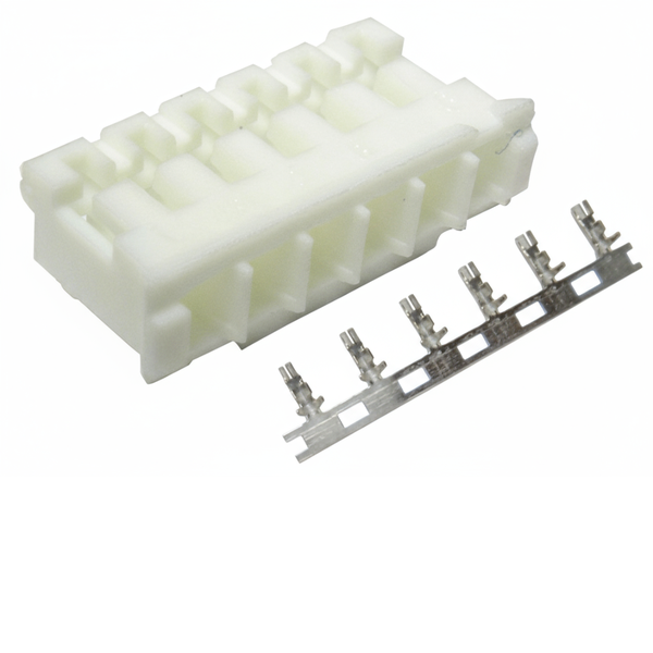 XY132-06HT: 2.00mm 6-Way Low Profile Cable End In-line Wafer