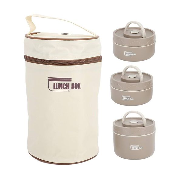 Stainless steel Round 3 Lunch Box
