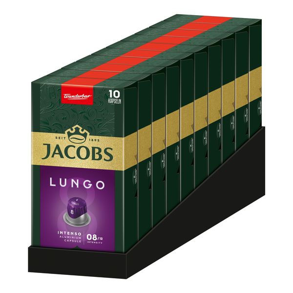 JACOBS Lungo Intenso Intensity 8 - Coffee Capsules - 100 capsules